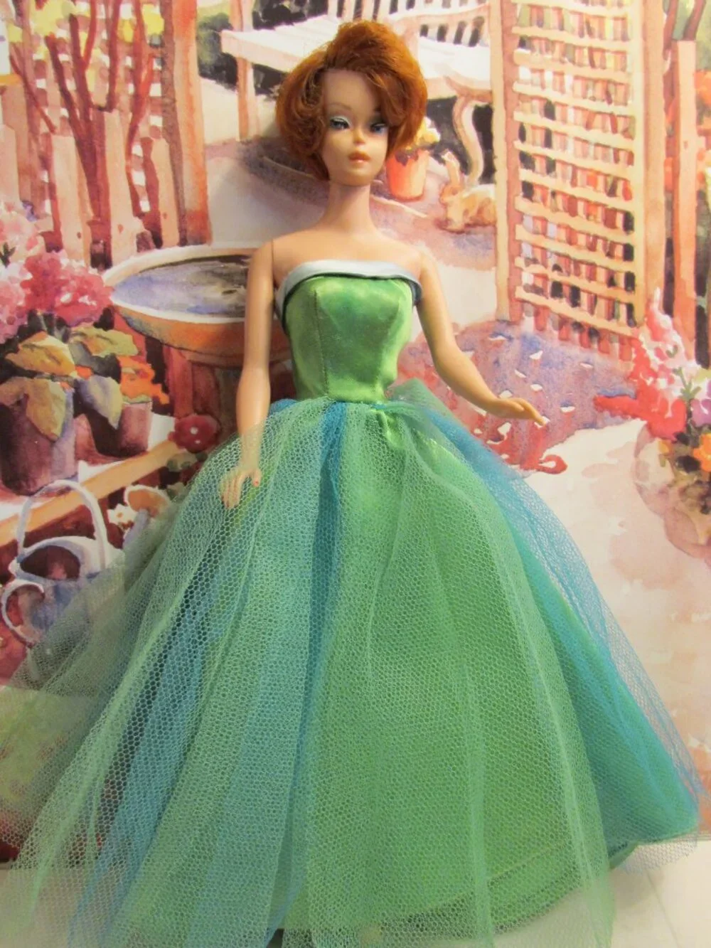 VINTAGE 1961 TITIAN BUBBLE CUT BARBIE LOT, NO GREEN EAR LET'S DANCE, SENIOR PROM